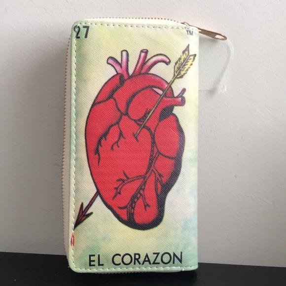 El Corazón / The Heart Mexican Game La Lotería Wallet - Picture 2 of 4